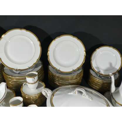 Charles Field Haviland Forme Mozart Doré, Service 12 Personnes Porcelaine De Limoges – Image 3