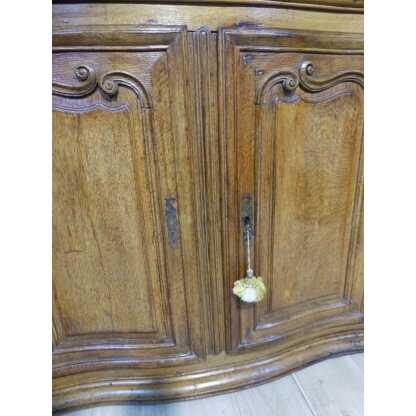 Enfilade de boiserie à ressaut d'époque Louis XV en chêne mouluré et sculpté, XVIII ème – Image 15