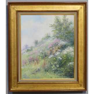 Gaston Thiery (1922-2013), fleurs des champs, tableau huile sur toile école de Crozant