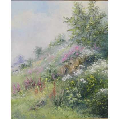 Gaston Thiery (1922-2013), fleurs des champs, tableau huile sur toile école de Crozant – Image 2