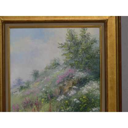 Gaston Thiery (1922-2013), fleurs des champs, tableau huile sur toile école de Crozant – Image 10
