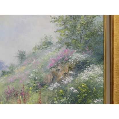 Gaston Thiery (1922-2013), fleurs des champs, tableau huile sur toile école de Crozant – Image 6