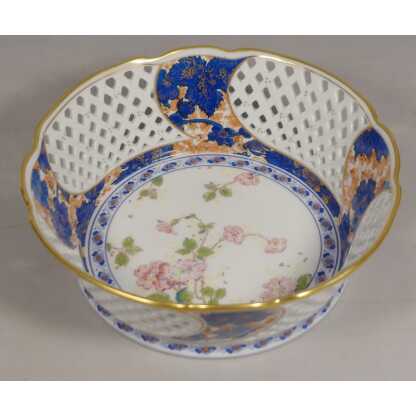 Haviland Dammouse, corbeille ajourée centre de table en porcelaine de Limoges – Image 2