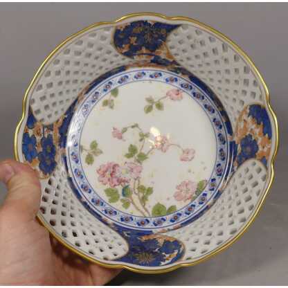 Haviland Dammouse, corbeille ajourée centre de table en porcelaine de Limoges – Image 10