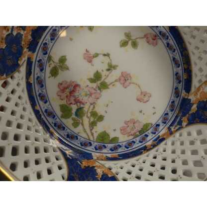 Haviland Dammouse, corbeille ajourée centre de table en porcelaine de Limoges – Image 4
