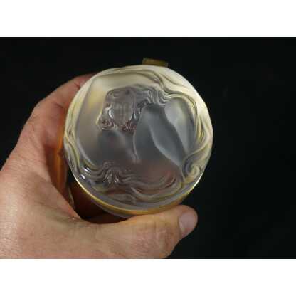 Lalique France, boîte naïade en verre dépoli et laiton, vers 1980 – Image 2