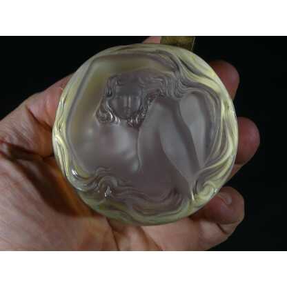 Lalique France, boîte naïade en verre dépoli et laiton, vers 1980 – Image 11