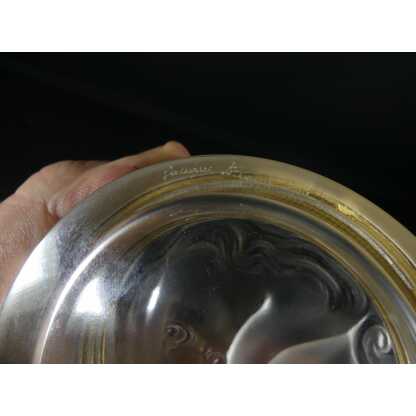 Lalique France, boîte naïade en verre dépoli et laiton, vers 1980 – Image 9