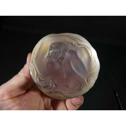 Lalique France, boîte naïade en verre dépoli et laiton, vers 1980 – Image 4