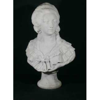 Buste De Jeune Femme En Marbre Signé A Bartel, époque XIX ème