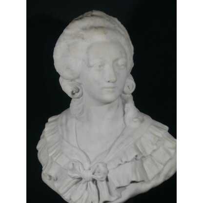 Buste De Jeune Femme En Marbre Signé A Bartel, époque XIX ème – Image 2