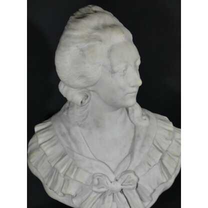 Buste De Jeune Femme En Marbre Signé A Bartel, époque XIX ème – Image 15