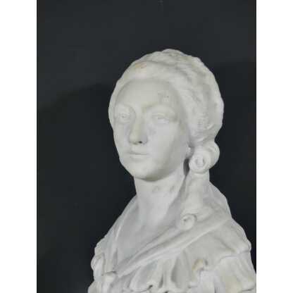 Buste De Jeune Femme En Marbre Signé A Bartel, époque XIX ème – Image 12