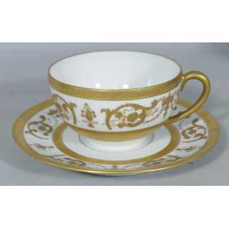 Haviland Impérator, tasse à thé en porcelaine incrustation d'or