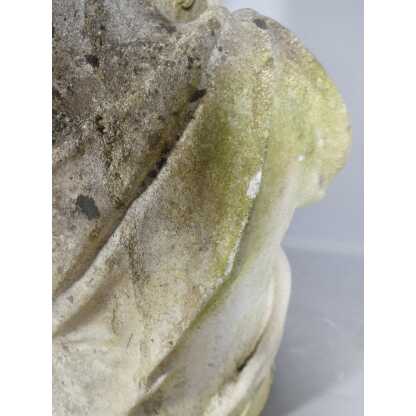Buste de femme en pierre reconstituée, ornement de jardin époque début XX ème – Image 6