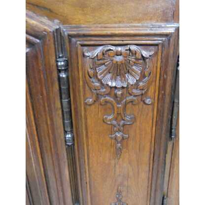 Buffet de chasse Régence en chêne sculpté et marbre, Flandres époque XVIII ème – Image 11