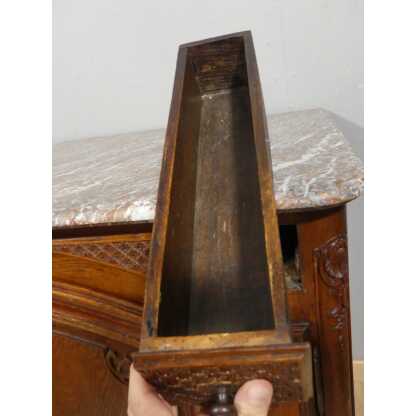Buffet de chasse Régence en chêne sculpté et marbre, Flandres époque XVIII ème – Image 14
