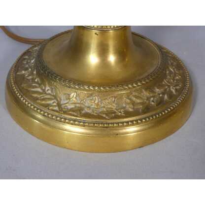 Paire de lampes bougeoirs Louis XVI en bronze ciselé et doré, époque XVIII ème siècle – Image 7