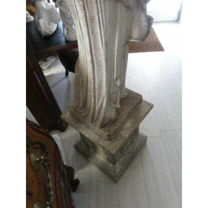 Hébé, grande sculpture de jardin en pierre ciment, déesse, époque début XX ème – Image 14