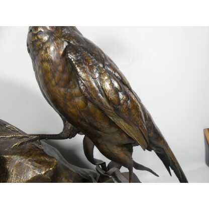 Jules Moigniez, Grand Bronze Animalier La Poule Faisane, Faisan, XIX ème – Image 8