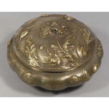 Lerolle Frères, coffret aux pavots en bronze double patine doré argenté, Napoléon III