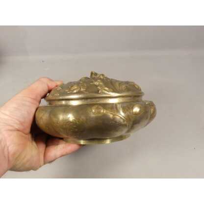 Lerolle Frères, coffret aux pavots en bronze double patine doré argenté, Napoléon III – Image 5