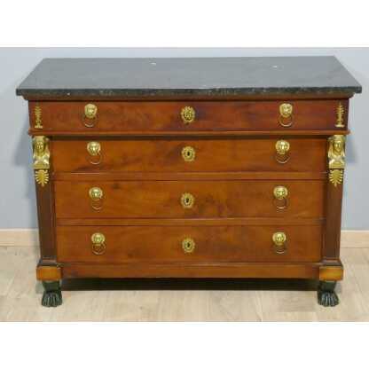 Retour d'Egypte, commode en acajou d'époque Empire, début XIX ème siècle