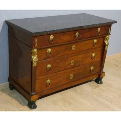 Retour d'Egypte, commode en acajou d'époque Empire, début XIX ème siècle – Image 2