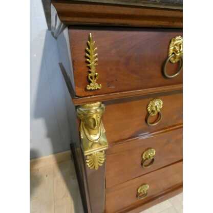 Retour d'Egypte, commode en acajou d'époque Empire, début XIX ème siècle – Image 6