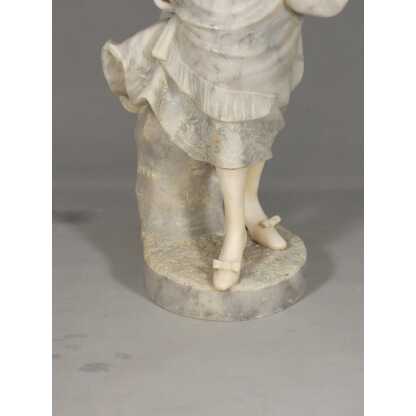 Antonio Cuzzini, sculpture en albâtre jeune femme, Italie vers 1920 – Image 12