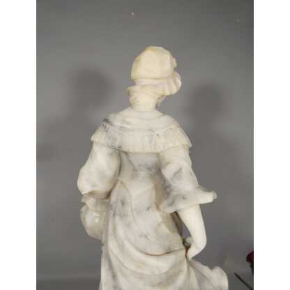 Antonio Cuzzini, sculpture en albâtre jeune femme, Italie vers 1920 – Image 8