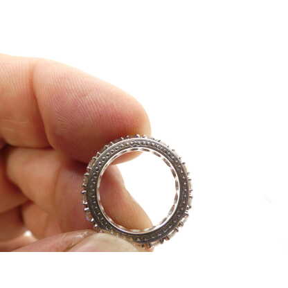 Bague alliance américaine en or blanc et diamants 1.98 carats – Image 7