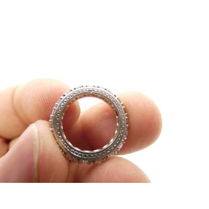 Bague alliance américaine en or blanc et diamants 1.98 carats – Image 6