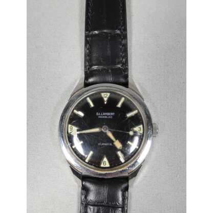 Montre d'homme vintage des années 60 Ed Lambert en acier – Image 8