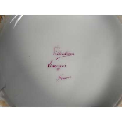 Vase boule Art Déco, décor géométrique or et platine sur fond noir, porcelaine de Limoges – Image 11