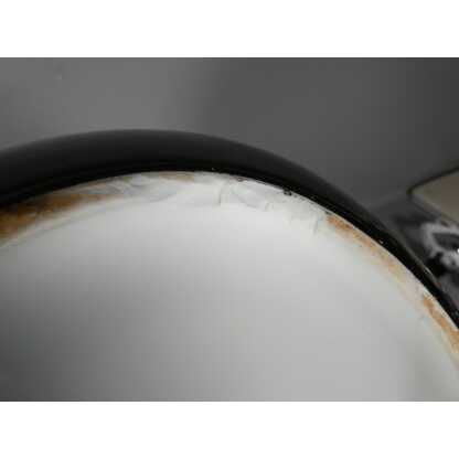 Vase boule Art Déco, décor géométrique or et platine sur fond noir, porcelaine de Limoges – Image 9