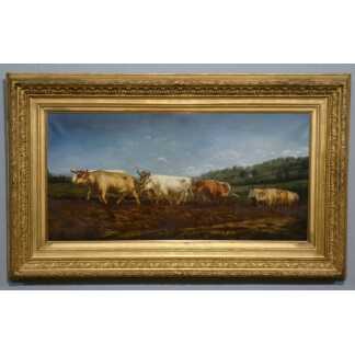 Rosa Bonheur (d'après) le Labourage Nivernais, huile sur toile cadre doré, XIX ème