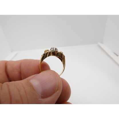 Bague des années 30-40 en or jaune et diamant, taille 53 – Image 11