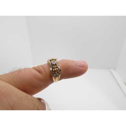 Bague des années 30-40 en or jaune et diamant, taille 53 – Image 5