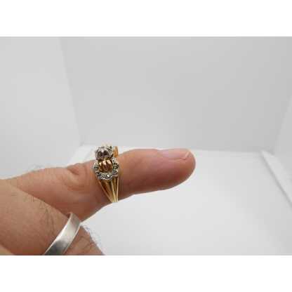 Bague des années 30-40 en or jaune et diamant, taille 53 – Image 4