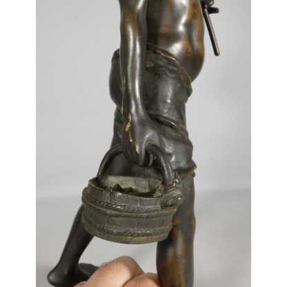 Le jeune pêcheur par Martino, statuette en bronze, époque début XX ème – Image 8