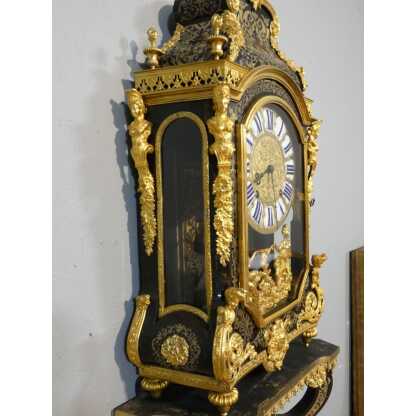 Pendule en cartel d'époque Louis XIV en marqueterie Boulle, horloger Masson à Paris, XVIII ème – Image 28