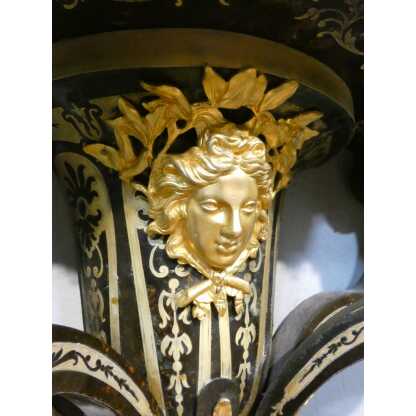 Pendule en cartel d'époque Louis XIV en marqueterie Boulle, horloger Masson à Paris, XVIII ème – Image 24