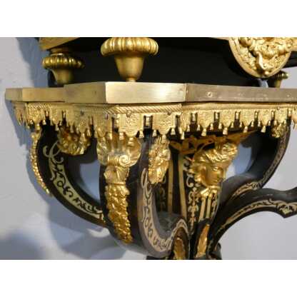 Pendule en cartel d'époque Louis XIV en marqueterie Boulle, horloger Masson à Paris, XVIII ème – Image 7