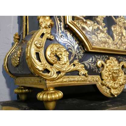 Pendule en cartel d'époque Louis XIV en marqueterie Boulle, horloger Masson à Paris, XVIII ème – Image 10