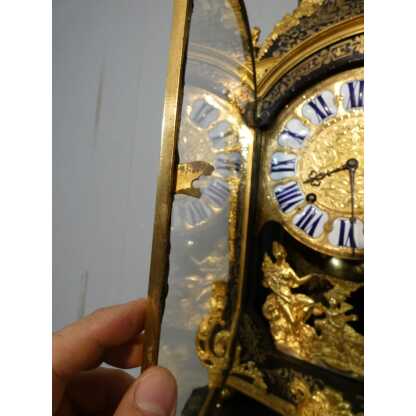 Pendule en cartel d'époque Louis XIV en marqueterie Boulle, horloger Masson à Paris, XVIII ème – Image 14