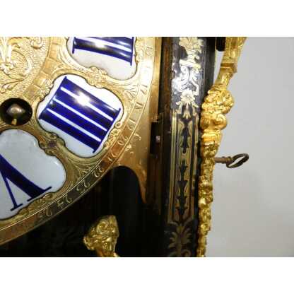 Pendule en cartel d'époque Louis XIV en marqueterie Boulle, horloger Masson à Paris, XVIII ème – Image 13