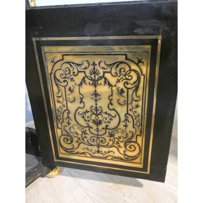 Pendule en cartel d'époque Louis XIV en marqueterie Boulle, horloger Masson à Paris, XVIII ème – Image 6