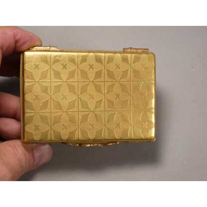 Incrustation d'or, boîte coffret à bijoux en porcelaine de Limoges vers 1980 – Image 2