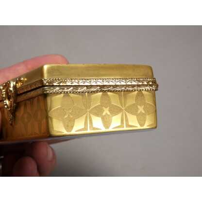 Incrustation d'or, boîte coffret à bijoux en porcelaine de Limoges vers 1980 – Image 6